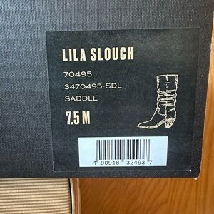 Frye Lila Slouch Heeled Boots - Saddle